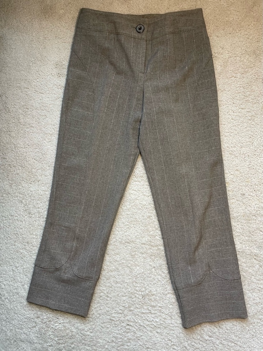 Vintage Tailored Capri Pants – Subtle Copper Lurex Detail – US 2